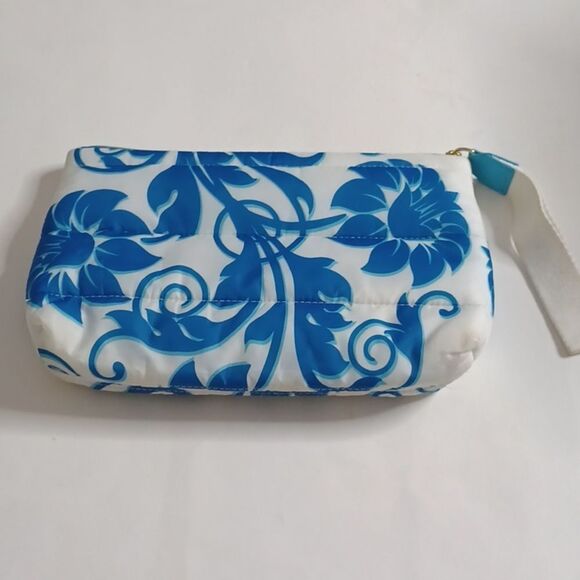 Estee Lauder Blue Floral Women's Makeup Bag - Picture 2 of 10